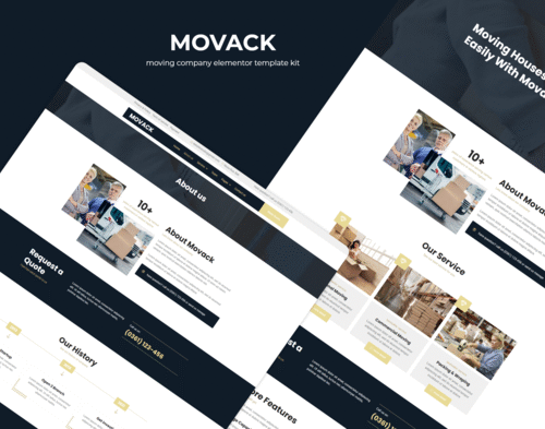 Movack - Moving Company Elementor Template Kit