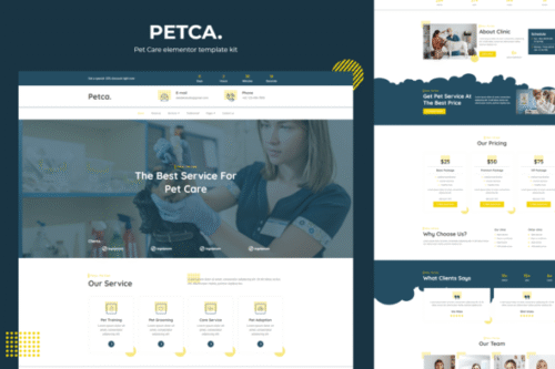 best Petca Elementor template kit download