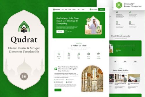 best Islamic center Elementor template kit download