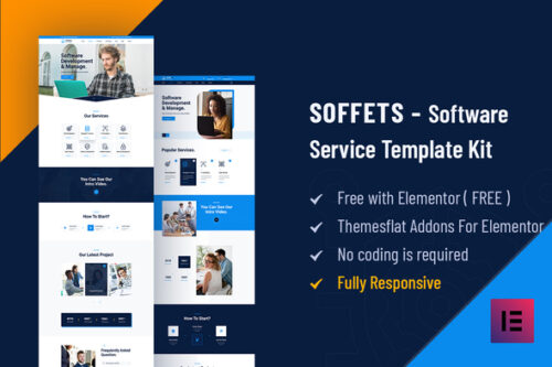 best Soffets Elementor template kit for software IT service