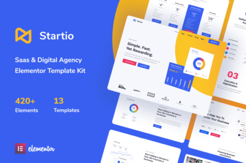 best Startio Elementor template kit instant download