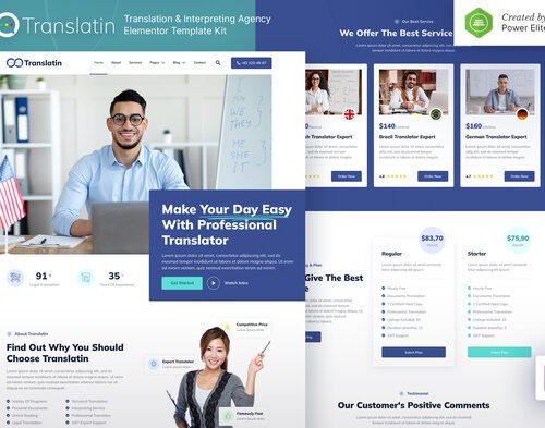 Translatin – Translation Services & Interpreting Agency Elementor Template Kit