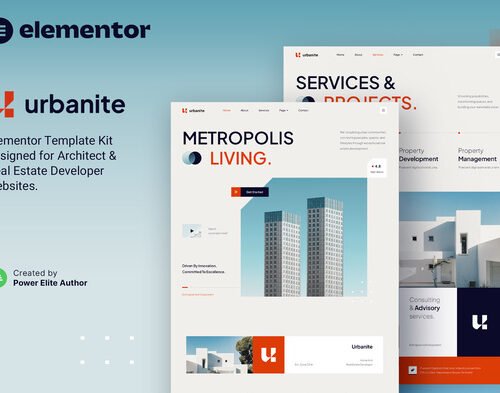 Urbanite – Architect & Real Estate Developer Elementor Template Kit