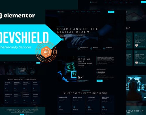 Devshield - Cybersecurity Services Elementor Pro Template Kit