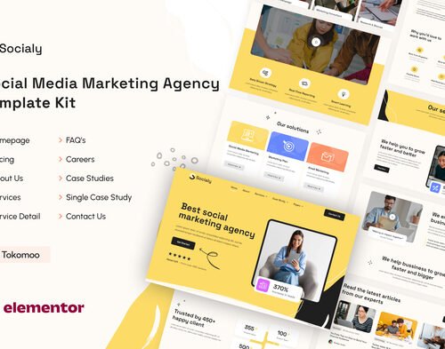 Socialy - Social Media Marketing Agency Elementor Pro Template Kit