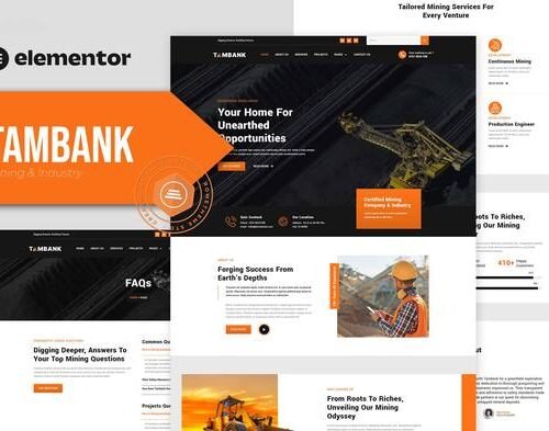 Tambank - Mining & Industry Elementor Pro Template Kit