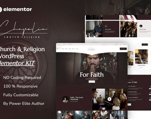 Chapelia - Church & Religion Elementor Pro Template Kit
