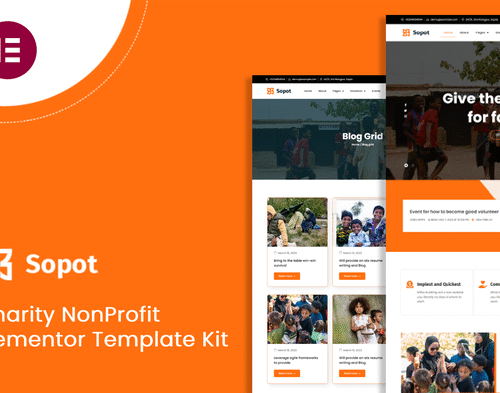 Sopot - Charity Elementor Pro Template Kit