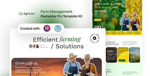 Agricon - Farm Management Elementor Pro Template Kit