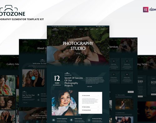 Photozone – Photography Elementor Po Template Kit