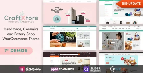 CraftXtore Ceramics and Pottery Shop WooCommerce Theme Product Preview