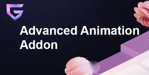 GreenShift Advanced Animation WordPress plugin interface showing GSAP scroll trigger settings and SVG path animation panel.