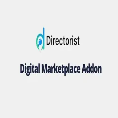 Directorist Digital Marketplace Addon interface showing digital product upload settings and vendor commission options.