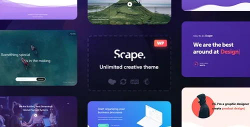 Scape Multipurpose WordPress Theme Interface and Demo Layouts