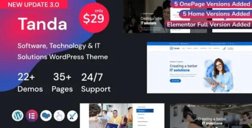 best premium technology WordPress theme for IT agencies instant download