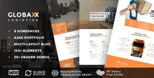 best logistics WordPress theme with WooCommerce download